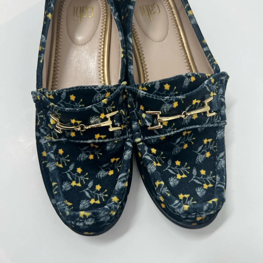CAbi Carnaby velvet floral loafer